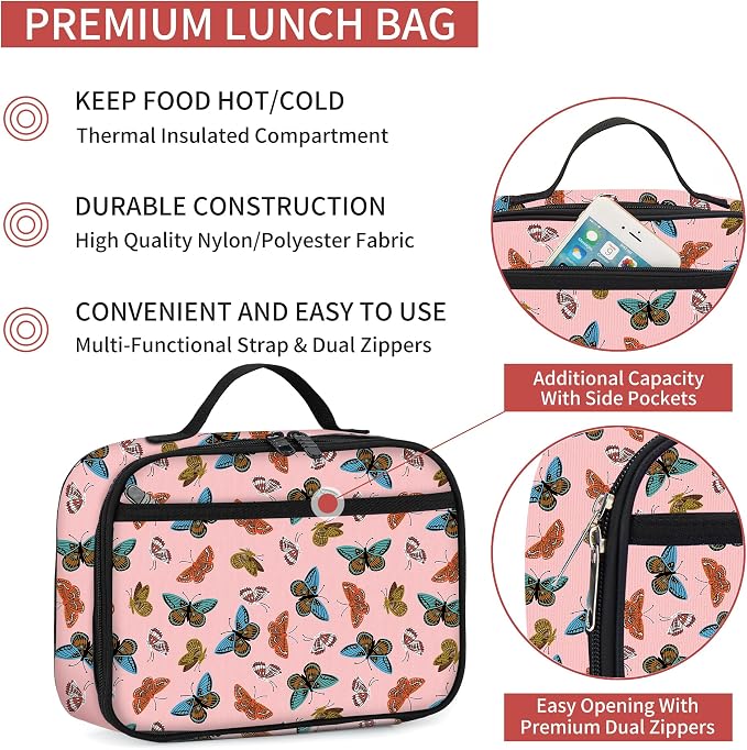 rickyh style Kids Insulated Lunch Box Thermal School Cooler hot Bag for Child