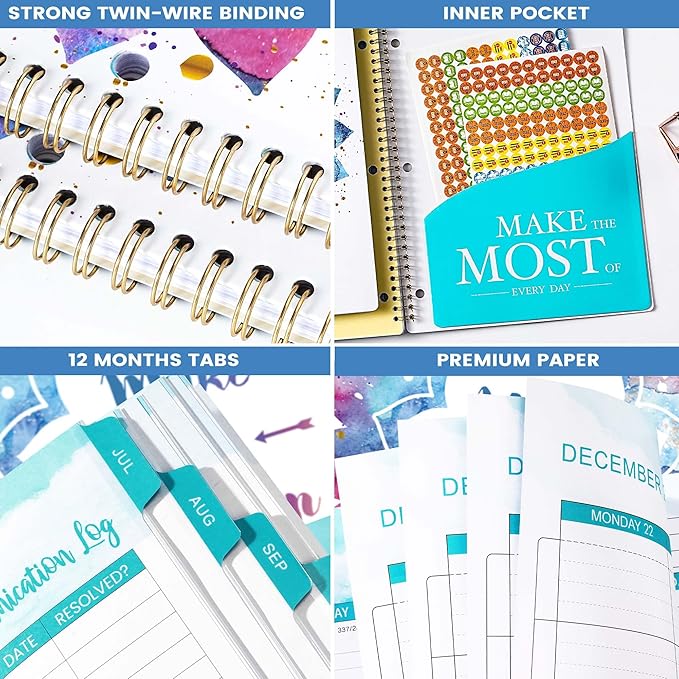 Student Planner 2026-2027 - School Planner 2026-2027, Weekly & Monthly Academic Plannerr, July 2026 - June 2027, 11'' x 8.5'', Student Planner for Middle/High School, Holidays, Tabs, Pocket, Stickers