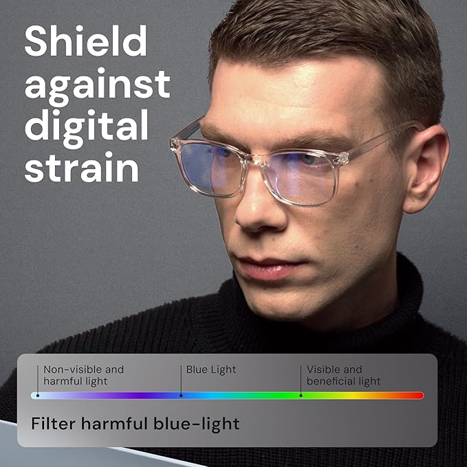 Gaoye Eyewear Frames for Men - Blue Light Blocking Square Glasses, Anti UV Ray Computer Gaming, Blue Blockers for Women