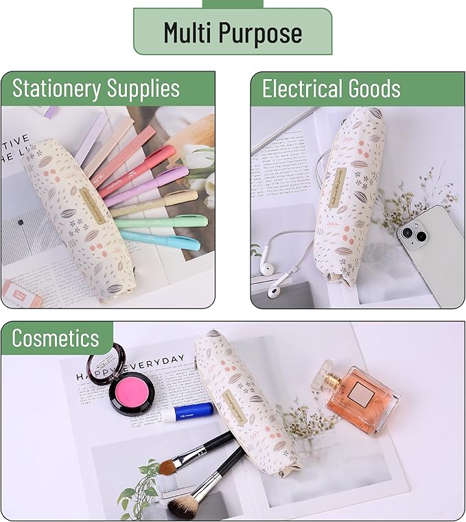 Mr. Pen- Cute Pencil Case Pouch, Boho Design, Multipurpose Canvas Bible Pencil Pouch (Pack of 2)