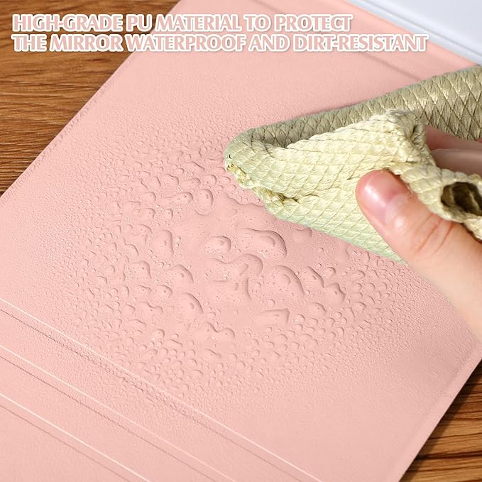 Dunzoom 2 Sets 4 Pcs Small Glass Desktop Whiteboard with Reversable Stand 8x6 Inch Mini Dry Erase White Board Easel with 2 Markers Reusable Desk Notepad for Home Office School Supplies (Pink)