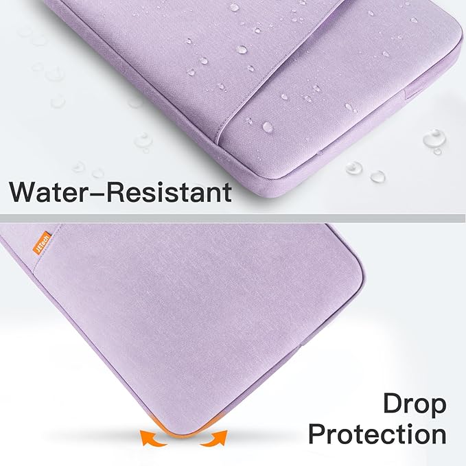 JETech Laptop Sleeve for 15-Inch Notebook, Compatible with MacBook Air 15-Inch M5-M2, MacBook Pro 16-Inch M5-M1, Waterproof Shockproof Case with Accessory Pocket Bag (Light Purple)