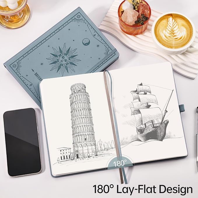 EMSHOI Blank Journal Notebook, 192 Pages, A5 Size (5.7'' x 8.3'')