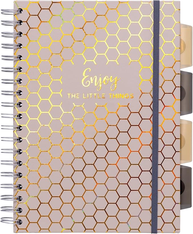 Pukka Pad Haze B5 Notebook – Pack of 3 Wirebound Notebooks with 5 Repositionable Dividers with Storage Pockets and Tabs for Organisation and Personalisation – 200 Pages, 100 Sheets of 80GSM Paper