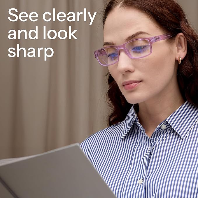 Gaoye Reading Glasses Blue Light Blocking, Spring Hinge Readers for Women Anti Glare Filter Lightweight Eyeglasses (5-Pack Mix Color 2, 1.75)