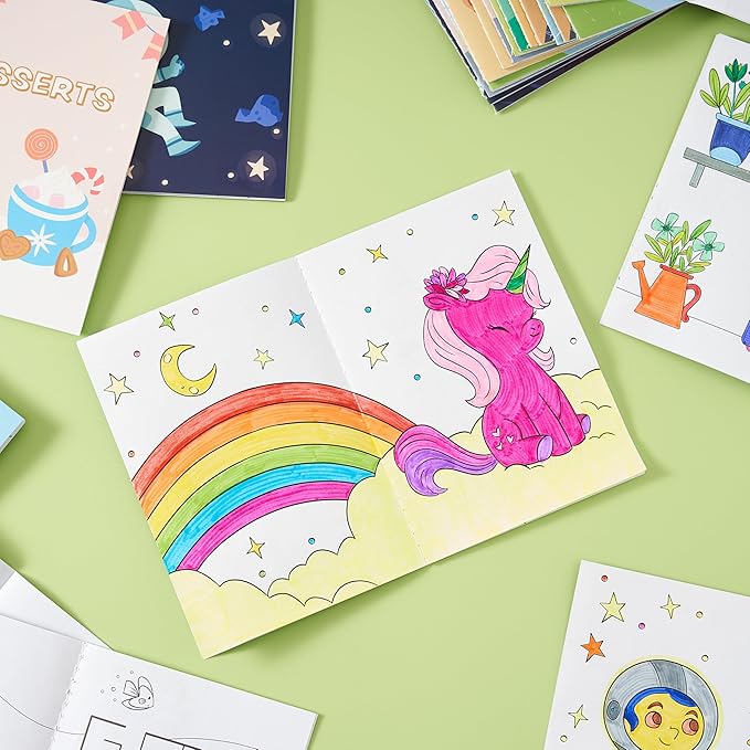 JOYIN 24 Pack Coloring Books for Kids Ages 4-8, Bulk Mini Coloring Book for Party Favors, Goodie Bags Stuffers for Kids | Birthday Party Gifts | Classroom Travel Activity | Stocking Stuffers