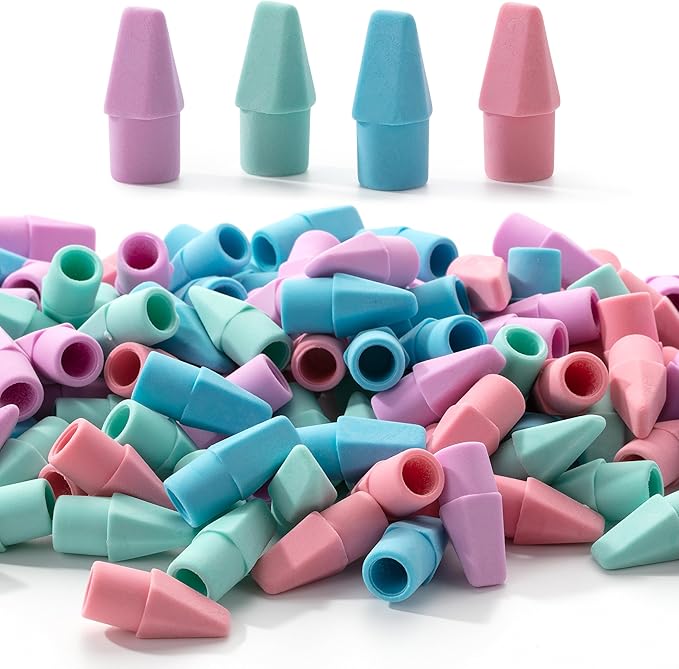 Mr. Pen- Erasers for Pencils, Pencil Top Erasers, Eraser, Pastel Colors, 120 Pack