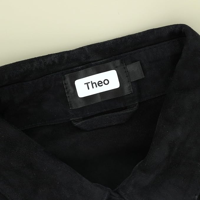 TeddyLabels - Clothing Labels for Nursing Home (60) – Self-Adhesive Name Tags for Clothes and Personal Items. Personalized Labels for Daycare, Nursing Homes, and Laundry Use - White