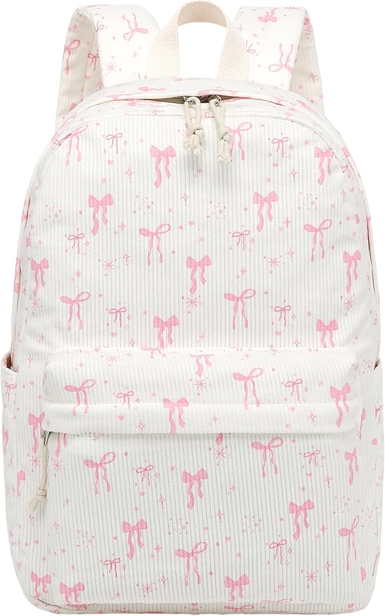 BTOOP School Backpack for Teens Large Corduroy Bookbag Lightweight 15.6 inch Laptop Bag for Girls Women Casual High School College