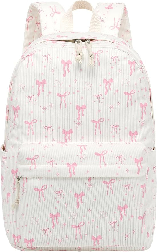 BTOOP School Backpack for Teens Large Corduroy Bookbag Lightweight 15.6 inch Laptop Bag for Girls Women Casual High School College