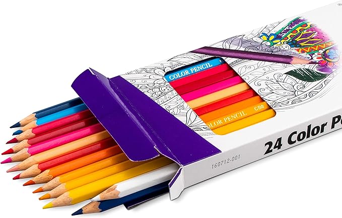 Pentel Arts Colored Pencils, Assorted Colors, (CB8-12), 12 Count, (Pack of 2)