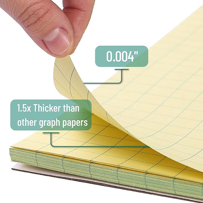 Mr. Pen- Graph Paper Pad, 8.5x11 Inches, 2x2 (2 Squares per Inch), 55 Sheets, Ideal for Math, Graphing and Sketching, Grid Paper for Students, Engineers, Artists