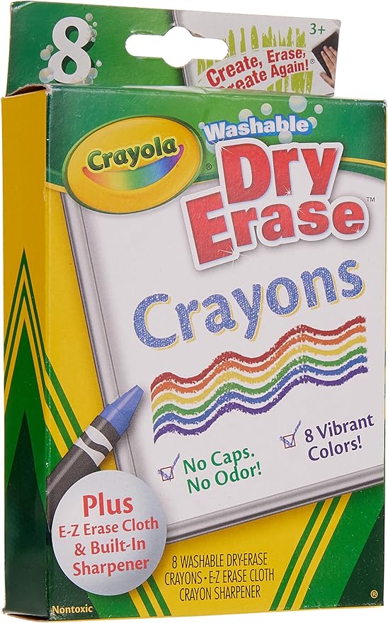 Binney & Smith Dry-Erase Crayons Classic Box of 8