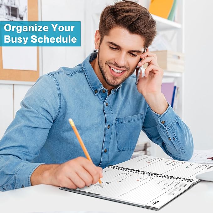 Dunwell Planner 2026-2027 8.5x11, July 2026 to June 2027, Weekly and Monthly Academic Year Planner Calendar, Flexible Cover, Wirebound, Laminated Tabs