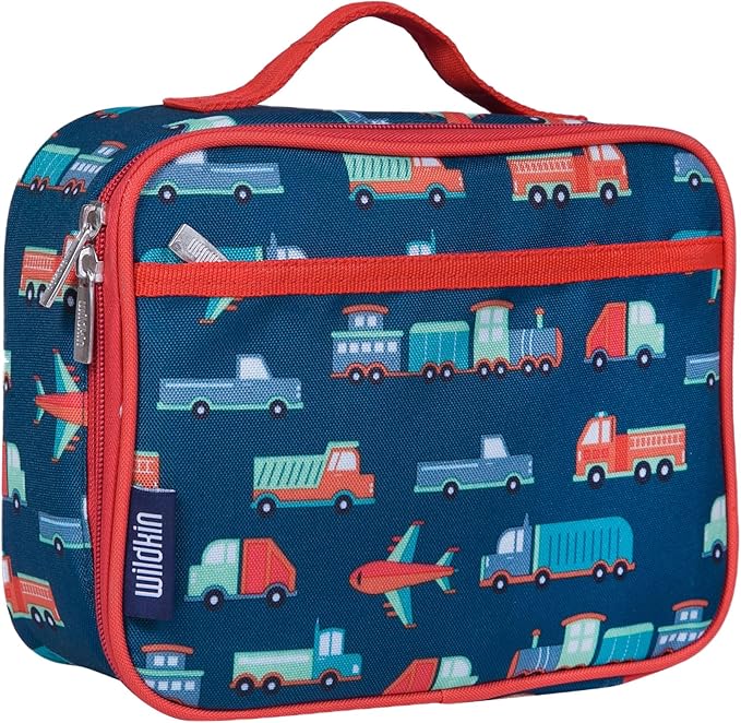 Wildkin Kids Insulated Lunch Box, Keeps Food Hot or Cold, BPA-Free with Mesh Pockets & Easy-Clean Lining – Ideal for School, Travel & Daycare – Transportation