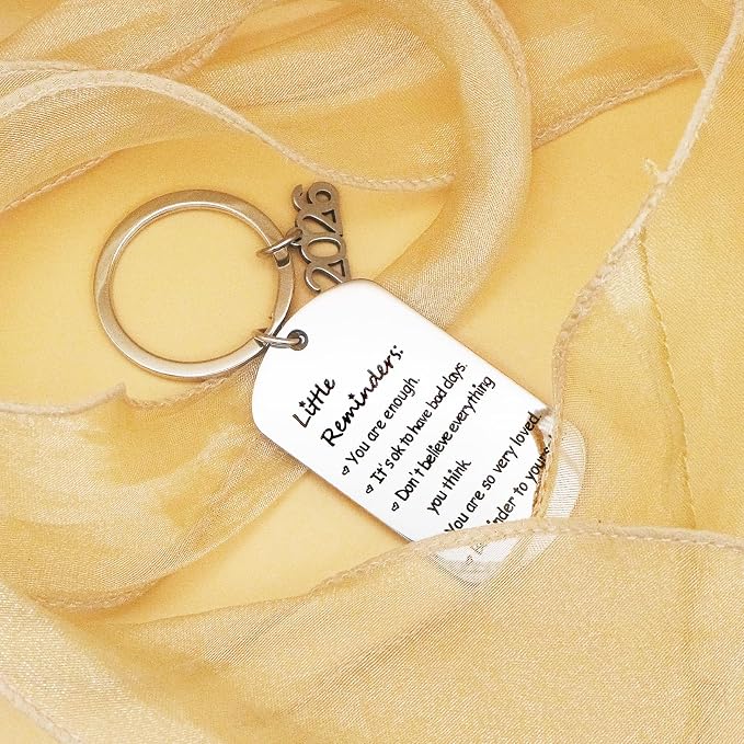 School Supplies for High School Students Back to Shcool Supplies for Teen Girls Boys First Day of School Inspirational Christmas Birthday Gift for Daughter Son Little Reminders Mental Health Keychain