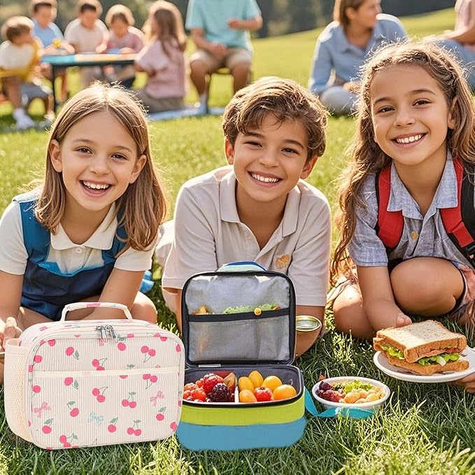 RHCPFOVR Kids Lunch Bag - Insulated Lunch Box for Boys Girls,Washable Lunch Bag and Reusable Toddler Leak-proof Lunchbox for School and Daycare