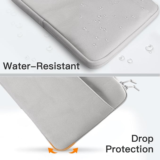 JETech Laptop Sleeve for MacBook Neo (A18 Pro), 14-Inch MacBook Pro (M1-M5, 2020-2026), Waterproof Bag Case with Portable Handle and Pocket, Compatible with 14 Inch Notebook (Light Grey)