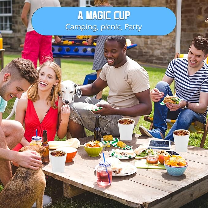 2-Pack Collapsible Travel Cups, Reusable Leak-Proof Foldable Water Cups for Camping, Hiking, Gym – Compact Pocket Design, Portable & Space-Saving