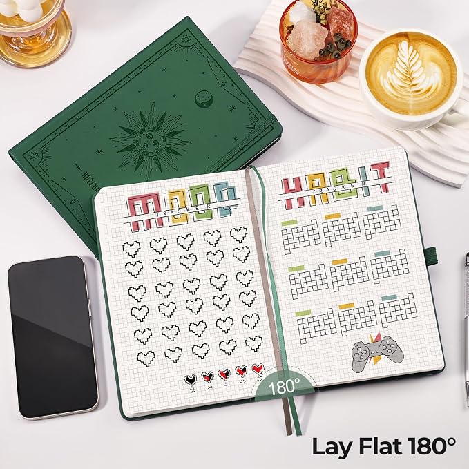 EMSHOI Graph Grid Journal Notebook, 320 Pages, A5 Size (5.7'' x 8.3'')