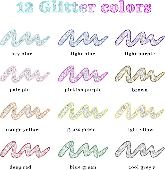 Artecho 12 Colors Self-Outline Metallic Markers, Professional Double Line Shimmer Pens for Adult Coloring, Calligraphy, Illustration & Artist-Grade DIY Crafts