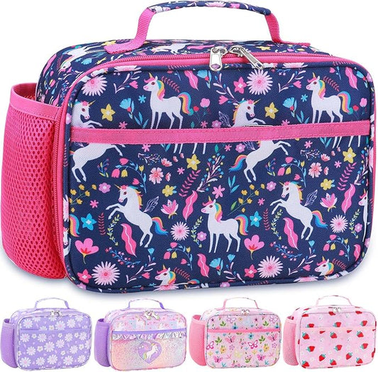 RHCPFOVR Kids Lunch Bag - Insulated Lunch Box for Boys Girls,Washable Lunch Bag and Reusable Toddler Leak-proof Lunchbox for School and Daycare