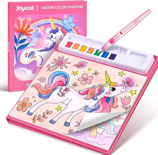JoyCat Paint with Water Coloring Books for Toddlers, Watercolor Painting Sets for Kids Ages 3-5 4-8, Arts and Crafts Drawing Activities Toy Birthday Gifts for Boys Girls (Magical Pony)