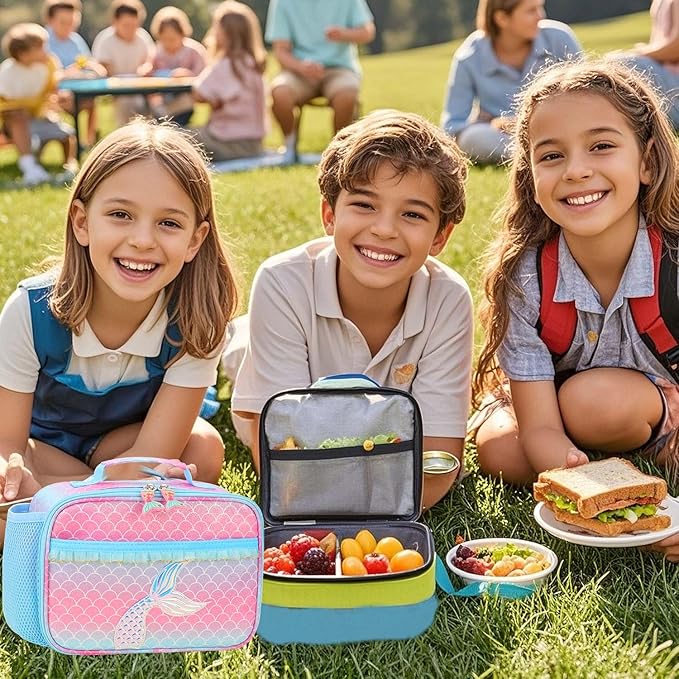 RHCPFOVR Kids Lunch Bag - Insulated Lunch Box for Boys Girls,Washable Lunch Bag and Reusable Toddler Leak-proof Lunchbox for School and Daycare