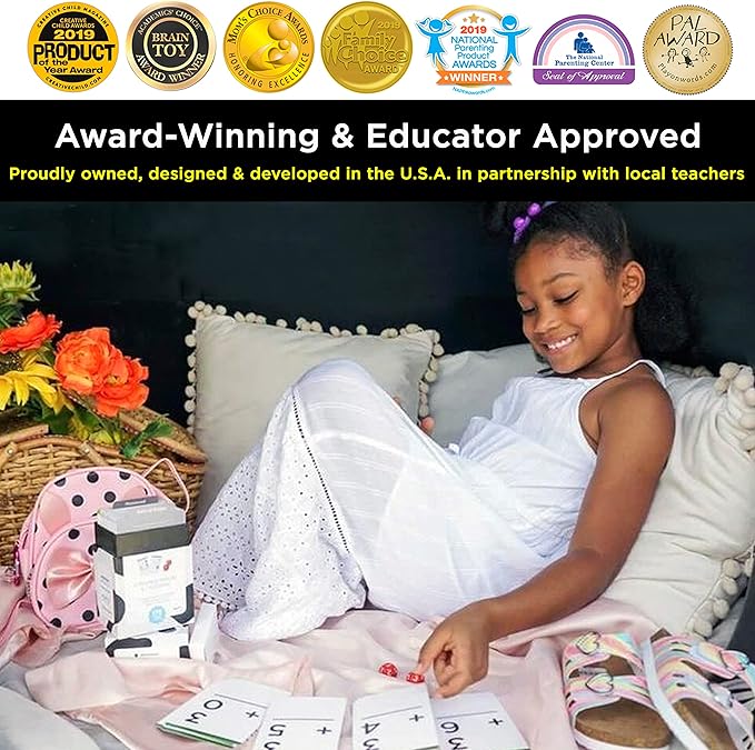 Think Tank Scholar 346 Addition and Subtraction Flash Cards Set (Award Winning) All Facts Color Coded, for Kids in Kindergarten, 1st, 2nd, 3rd Grade Class or Homeschool - Games & Chart