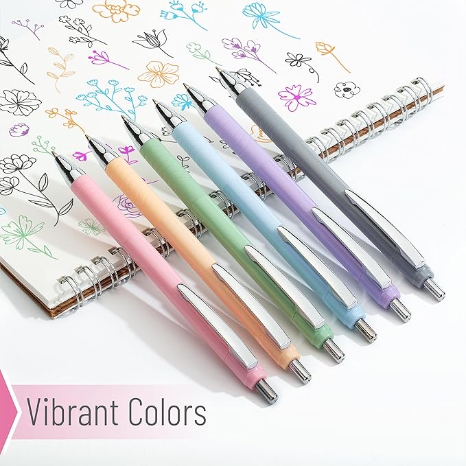 Mr. Pen- Retractable Bible Journaling Pens, 6 Pack, Colored Ink, Smooth Writing Pen, No Smear, Comfortable Grip, Ideal for Bible Journaling, Note-Taking, Writing & Daily Use