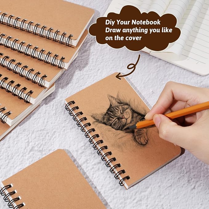 miikoul 60 Pack Spiral Lined Notebooks, 3"×5" 120 Pages for Office Writing