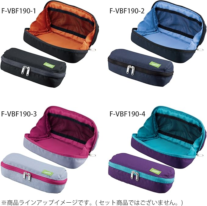Kokuyo Pen Case, Shellbro, Black x Orange (F-VBF190-1)