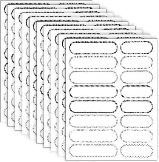 Ymapinc Waterproof Name Stickers to Write on, 160Pcs Waterproof Labels for Bottles Reusable Easy Peel Off Water Proof Labels Self Laminating Name Sticker
