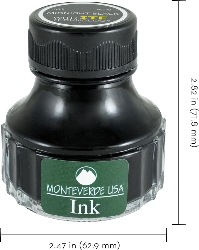 Monteverde USA Ink with ITF Technology, 90 ml Midnight Black (G308MB)