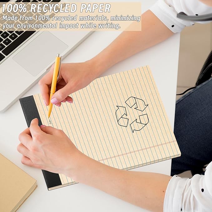 48 Pack Legal Pads 8.5" x 11" Writing Pad Note Pads for Office, 30 Sheets Recycled Notepad & Memo Pad, Paper Pads College Ruled, 8.5 x 11 Notepads for Work, Professional Notepads for Office, Home, School