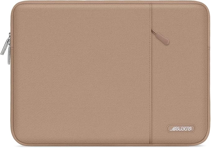 MOSISO Laptop Case 15 inch, 15 inch Laptop Sleeve Compatible with MacBook Air M5 A3448 M4 A3241 M3 A3114 M2 A2941 2026-2023, Dell XPS, Polyester Vertical Computer Sleeve Bag with Pocket, Bronze Brown