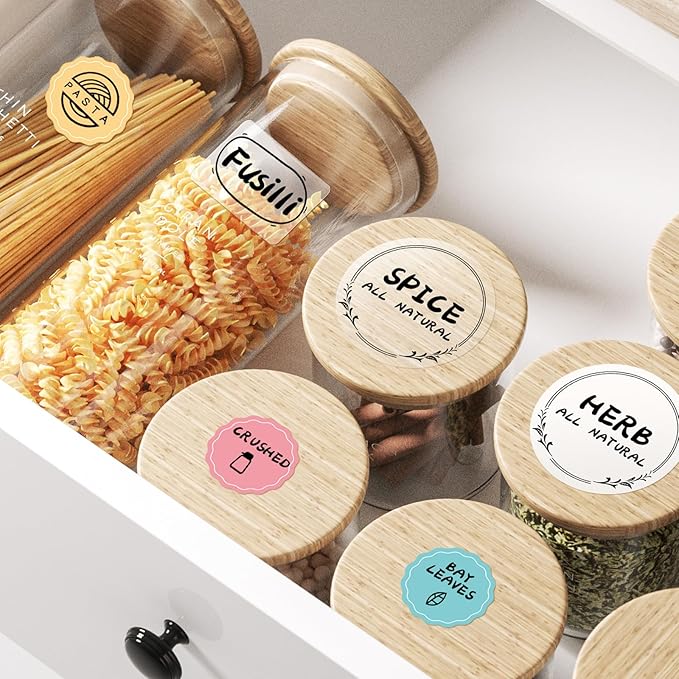 NIIMBOT Round Colorful Labels - 3 Rolls x 1.34'' (34x34mm), Food, Personalized, Home/School/Office