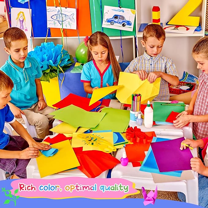 Henoyso 1000 Sheets Construction Paper Bulk, 9 x 12 Inches Assorted Colored Lightweight Paper Craft for Kids Classroom Teachers, School Supplies for Arts and Crafts (Multicolored)