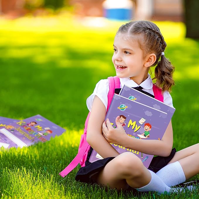 Teling 24 Pcs Kids Primary Journal Kindergarten Primary Composition Notebook Writing Notebook for Kids Paper Notebooks for Grades K-2, 10 x 8 Inch, 64 Pages for Each Piece