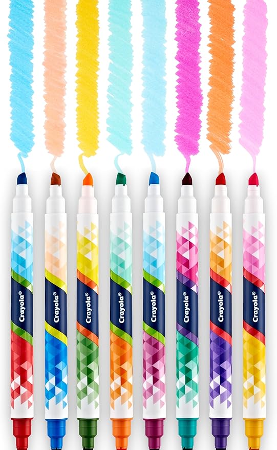 Crayola Color Changing Markers (8ct), No Bleed Markers for Adult Coloring, Dual Sided Marker Set, Cool Art Supplies, Gift for Teens