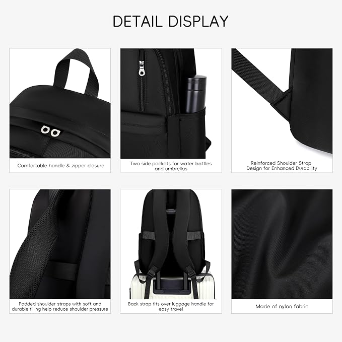 BAGOK Lightweight Nylon Backpack for Women & Men – Foldable, Large Capacity, Ideal for School, Travel & Work