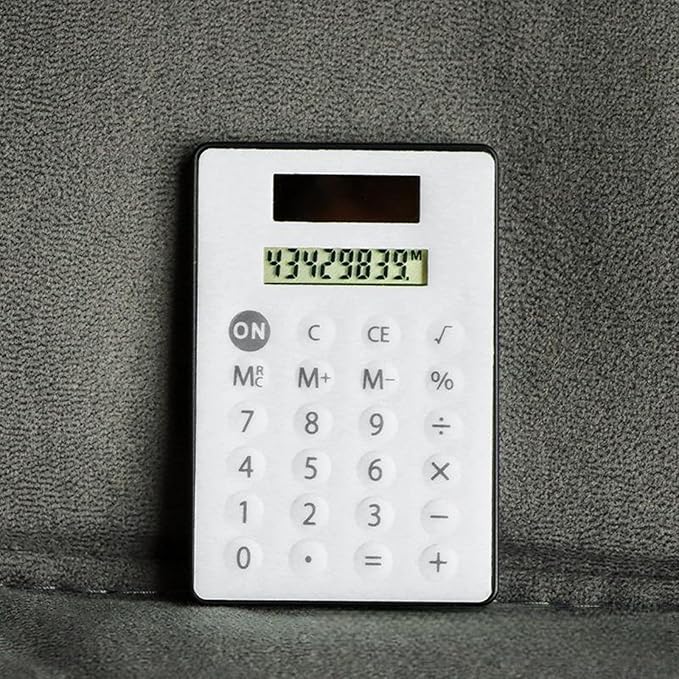 Solar Powered Pocket Calculators Lightweight with High Sensitivity Buttons and Simple Math Functions