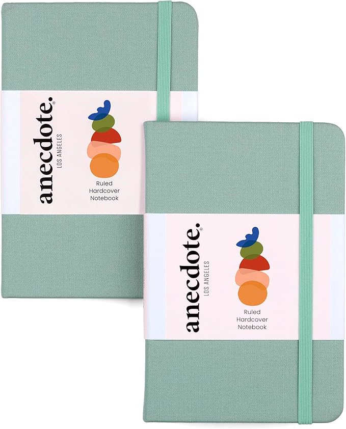ANECDOTE. Small Journal Notebook for Men & Women, 192 Pages | Thick 80 GSM Lined Paper| Hardcover (5.5"x3.5" Pocket Size) | Daily Journaling Diary for Work, Travel, School & Office Use (Dutch Blue)