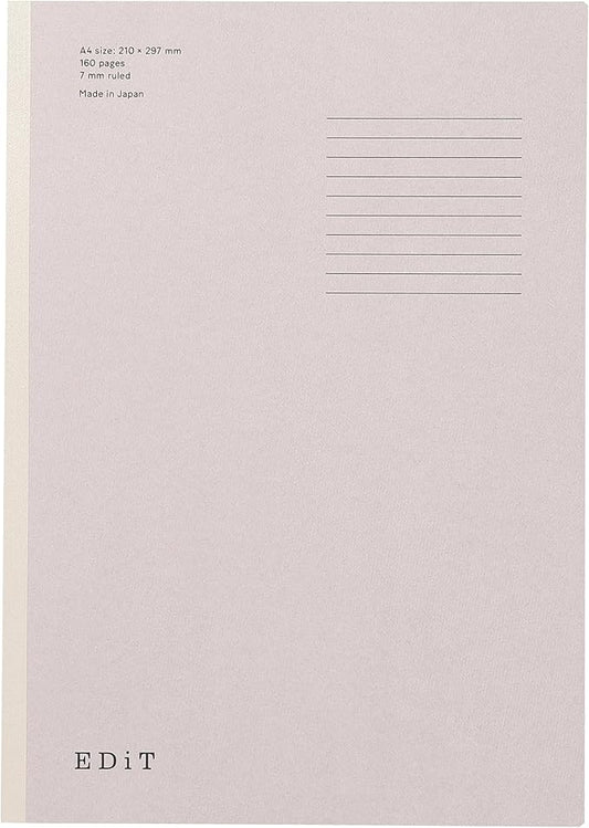 MARK'STYLE EDiT Designed for Clear Thinking, Thin, Lightweight, and Smooth to Write On” — 160-Page Notebook (A4 (7mm Ruled))