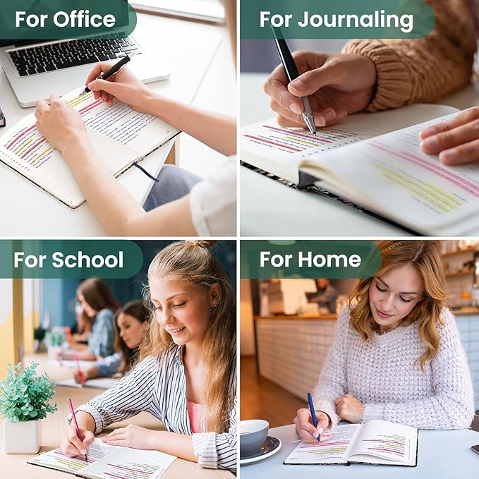 Taja Pretty Lined Journal for Women, Aesthetic Cute Hardcover Leather Journal for Writing, A5 College Ruled Notebook for Work & Note Taking, Perfect for Office School Home, 160 Pages, Forest Botanica