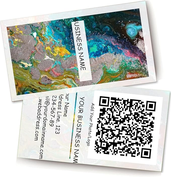 200/500Pcs Business Card Customization (Add Picture or Logo), Thick Coated Paper Business Card Double-sided Printing-2"x3.5" Inches (Color-H)