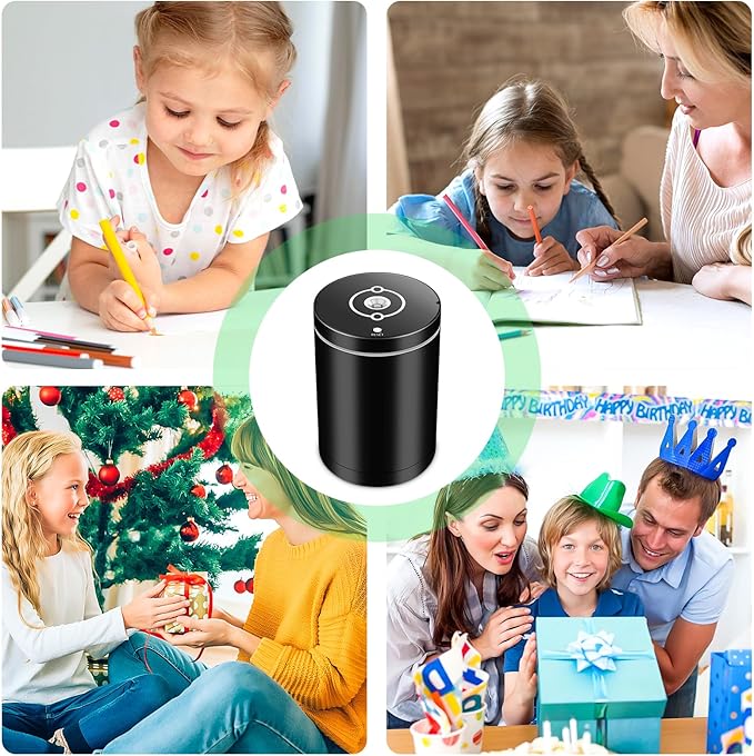 Fully Automatic Electric Pencil Sharpener,Rechargeable Smart Pencil Sharpener.Suitable for No. 2/Colored Pencils (6-8 mm),Applicable to School/Classroom/Office/Home