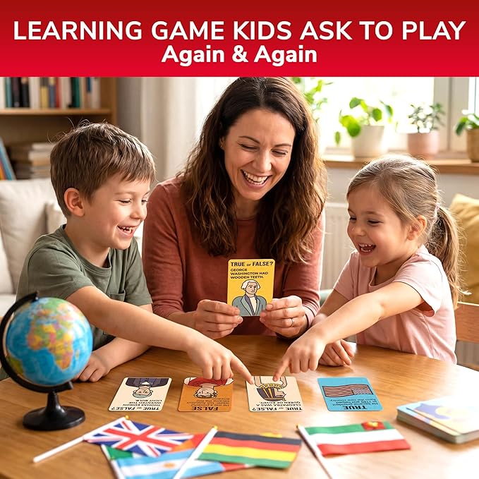 QUOKKA Trivia Games for Kids – History Facts & World History – Fun Card Game for Family Game Night – Educational Trivia Cards for Kids, Family and Adults – Travel Games Gift for Boys & Girls 4-8