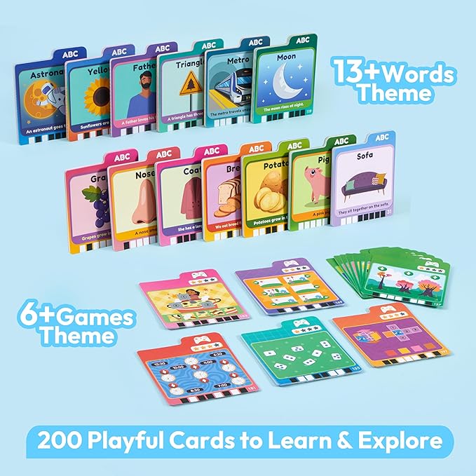 lalalark Talking Flash Cards for Kids 3 4 5 Year Old, Toddler Learning Toys with 136 Sight Words & 64 Games, Montessori Educational Toy for Kids, Preschool Learning Activities, Boys Girls Gifts
