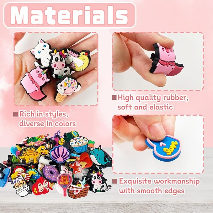 Zddaoole 100 Pcs Cute Pencil Topper Decoration,Bulk Random Pencil Topper Accessories,Different Pencil Clips Decorations for Pupil/Junior Students Gifts,Awards,Prize